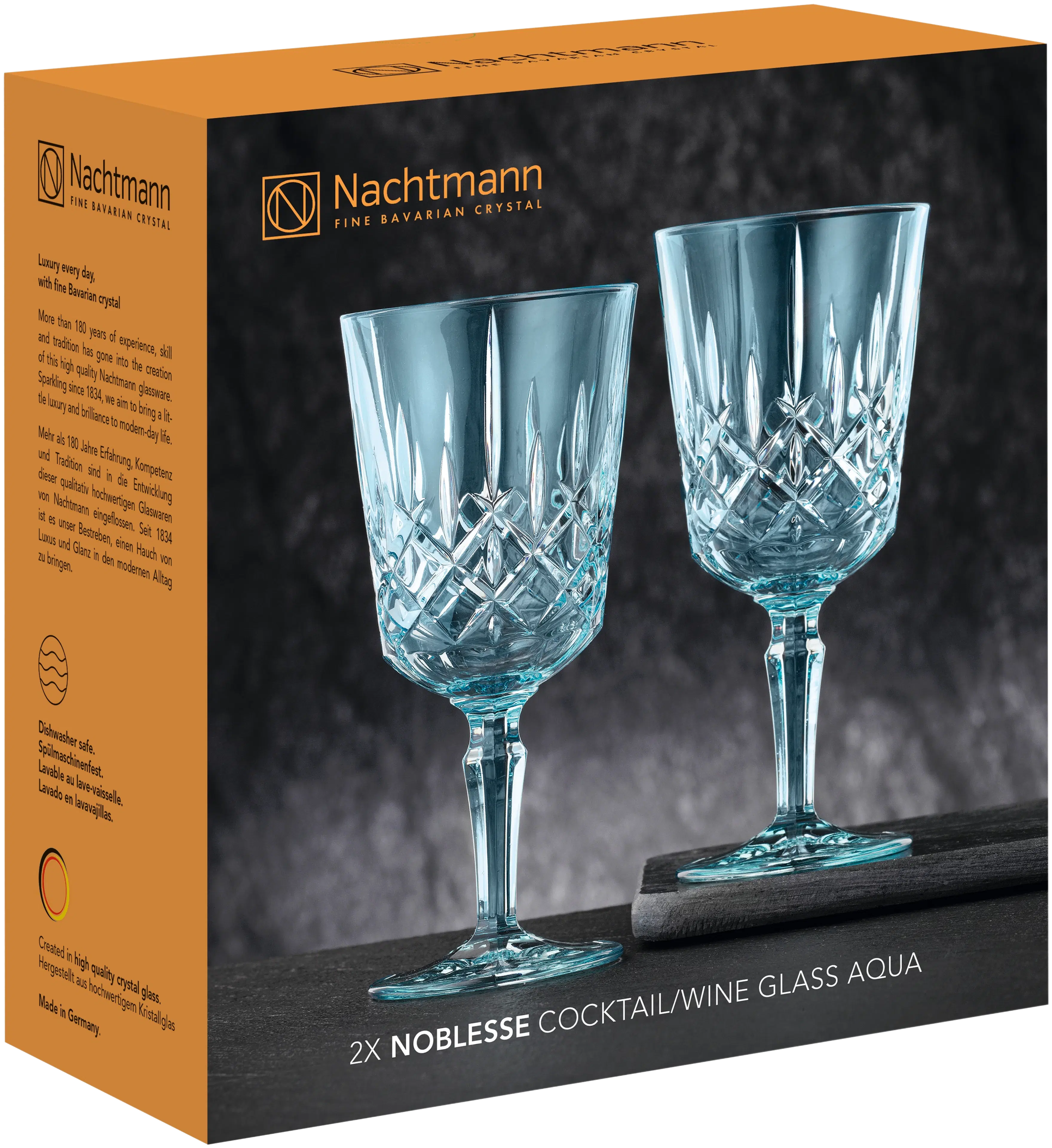 Nachtmann Noblesse cocktail-/viinilasi 355ml aqua 2 kpl