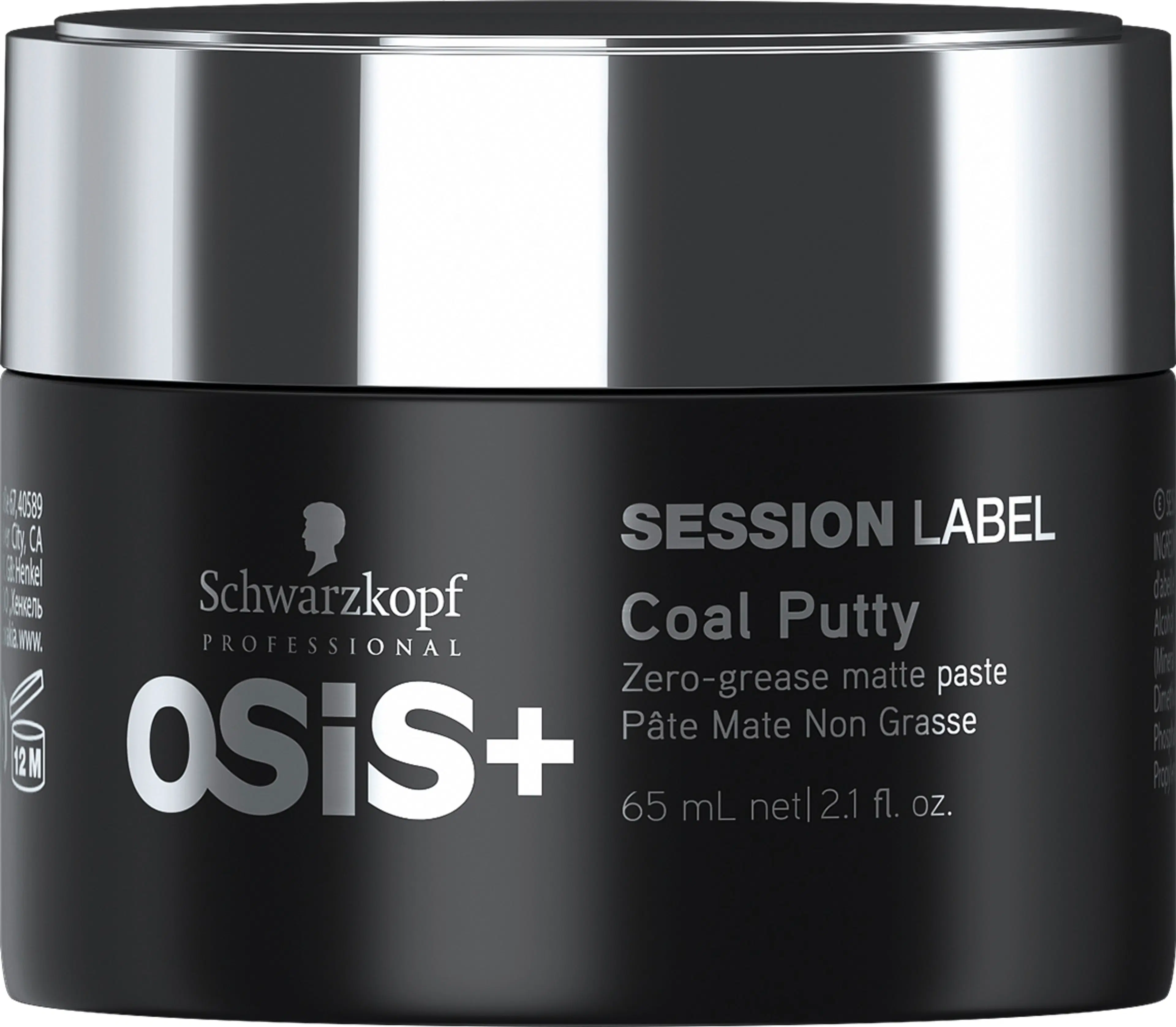Schwarzkopf Osis+ Session Label Coal Putty hiilivaha 65 ml