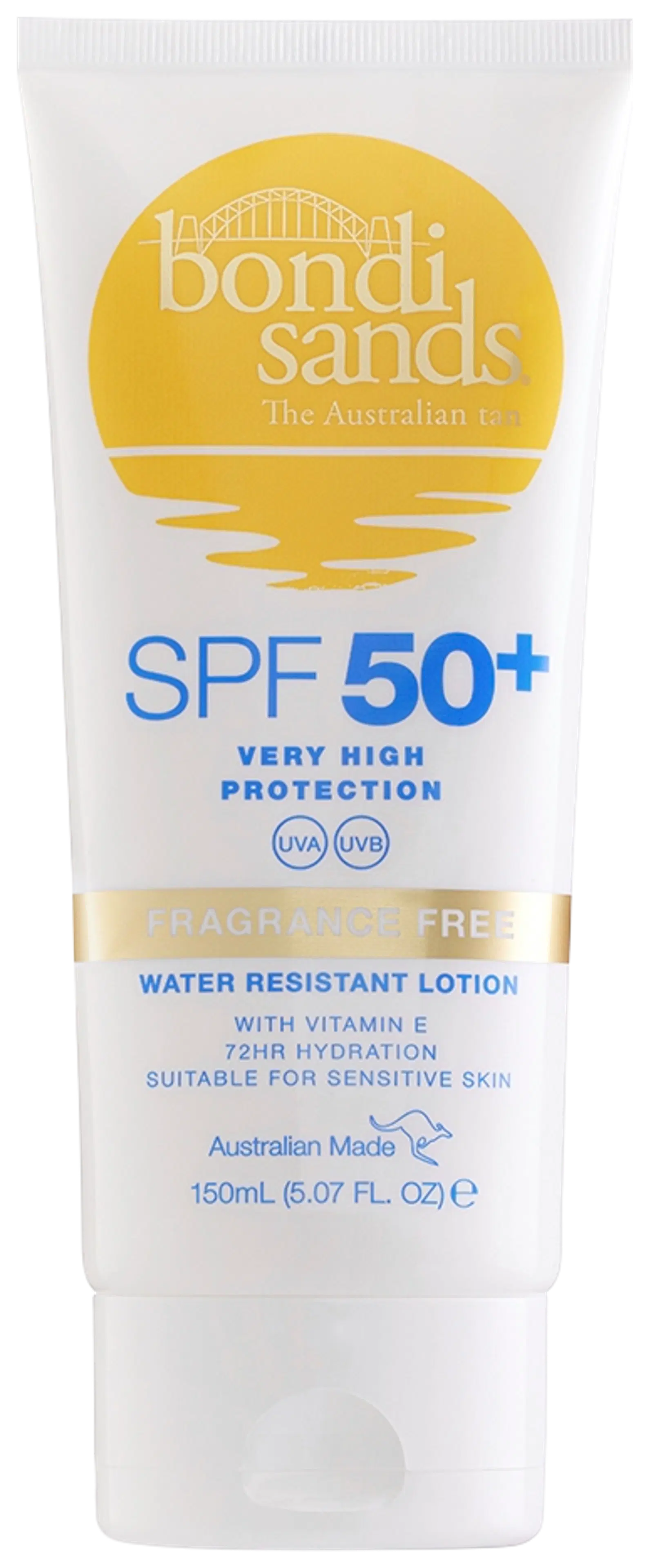 Bondi Sands Water Resistant  Sunscreen Lotion SPF50+ hajusteeton aurinkovoide 150 ml
