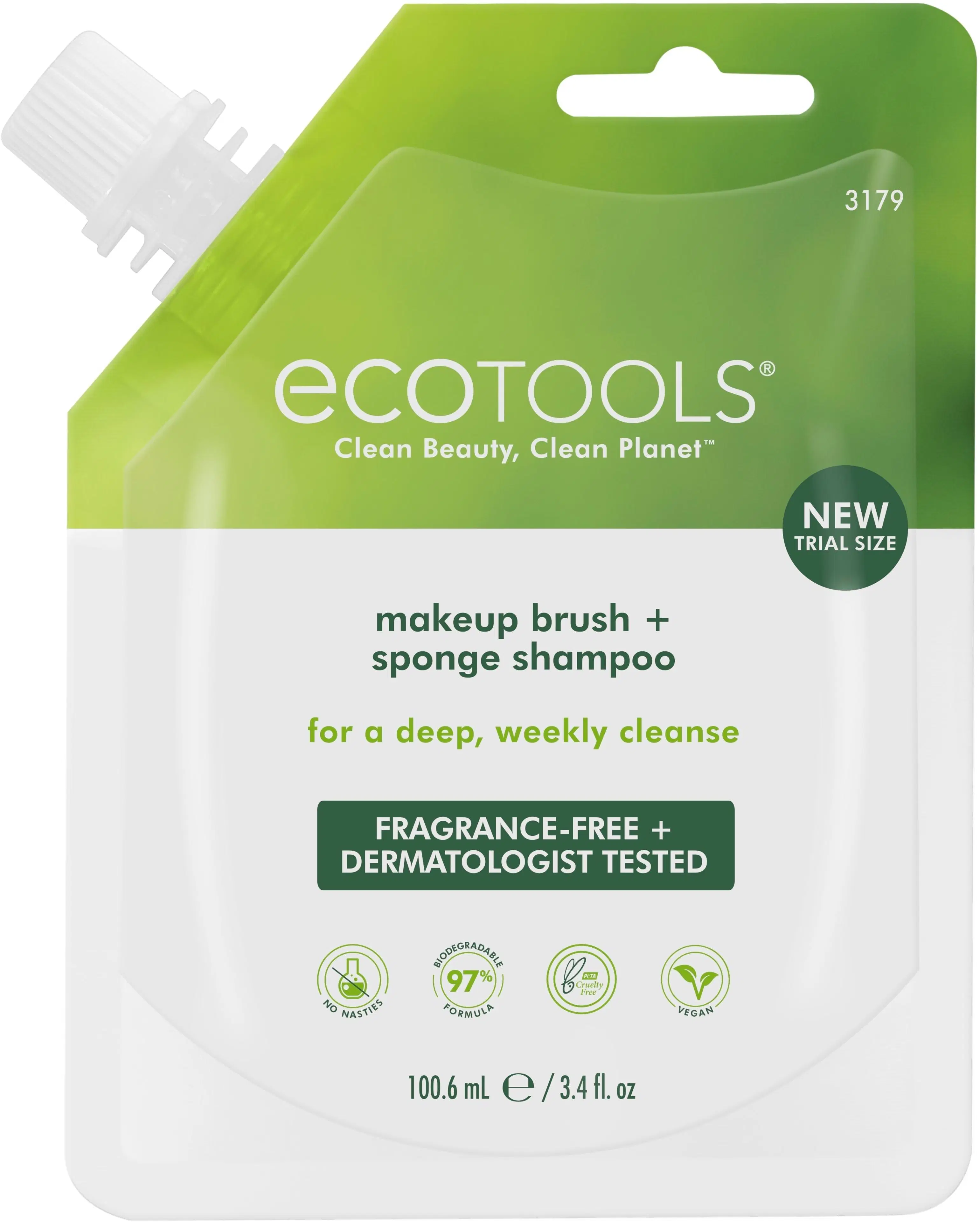 Ecotools Makeup Brush Shampoo 100ml -meikkisivellinshampoo