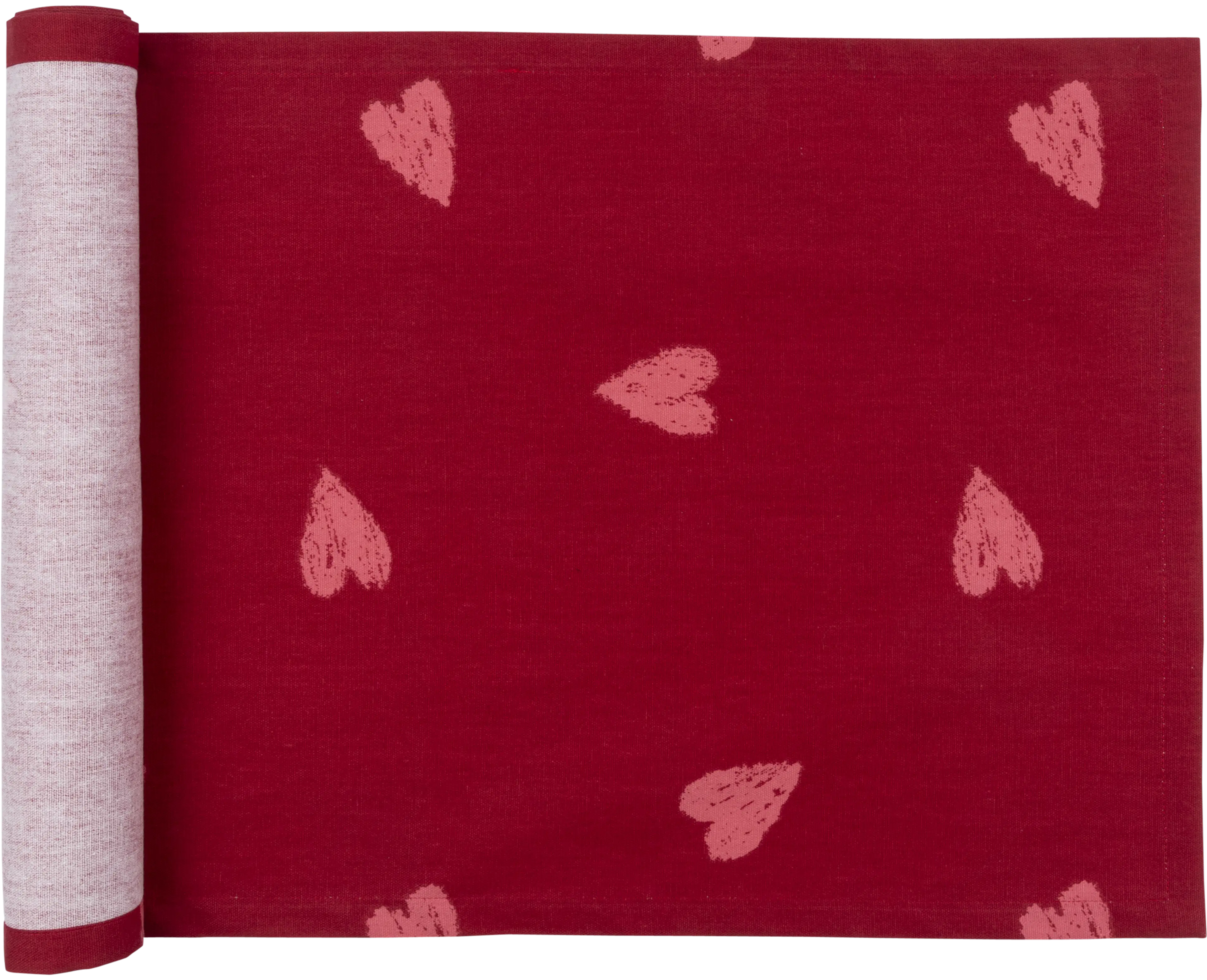 Pentik Sydän akryylipinnoitettu kaitaliina punainen 45x160 cm