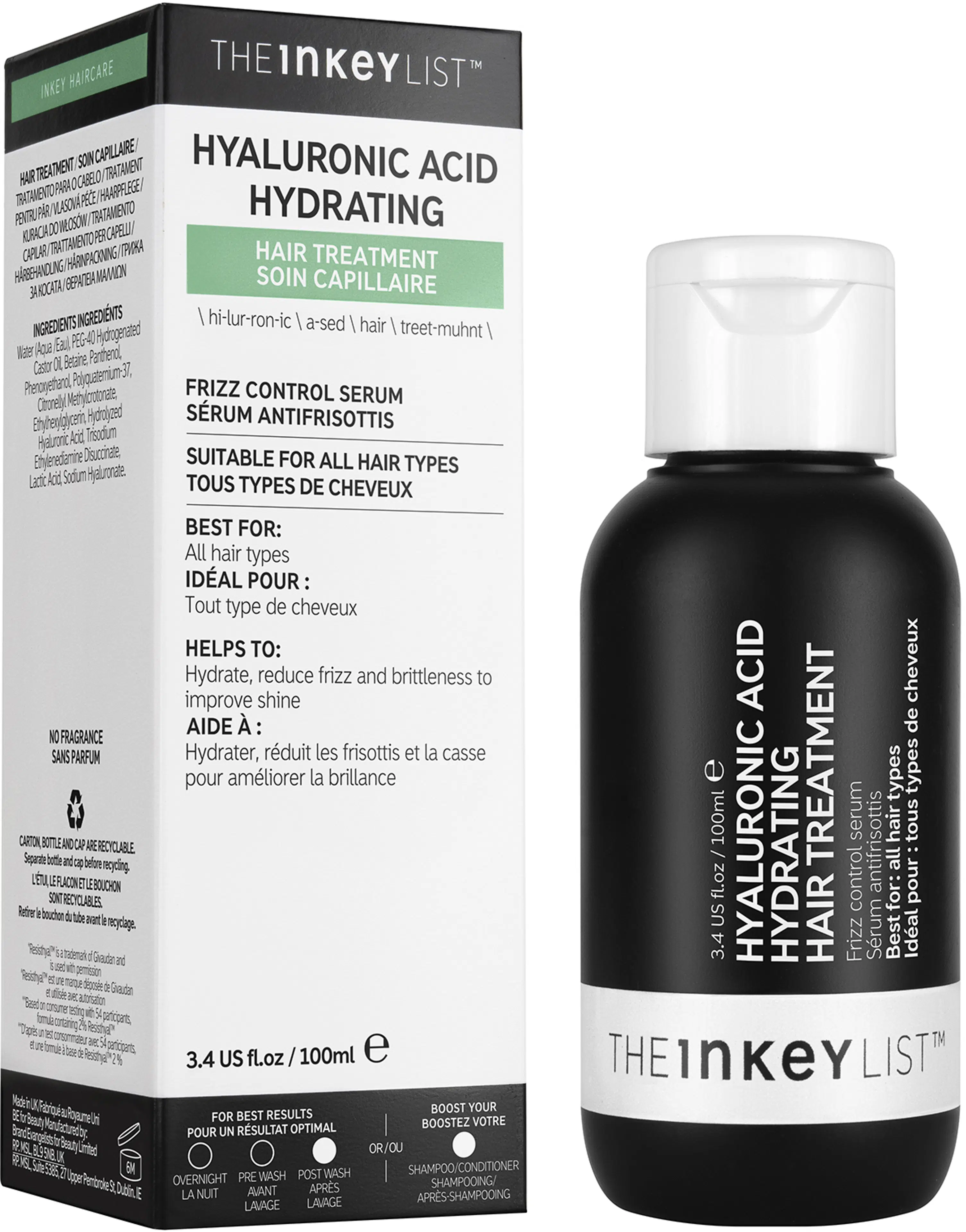 The Inkey List Hyaluronic Acid Hydrating Hair Treatment hiushoito 100 ml