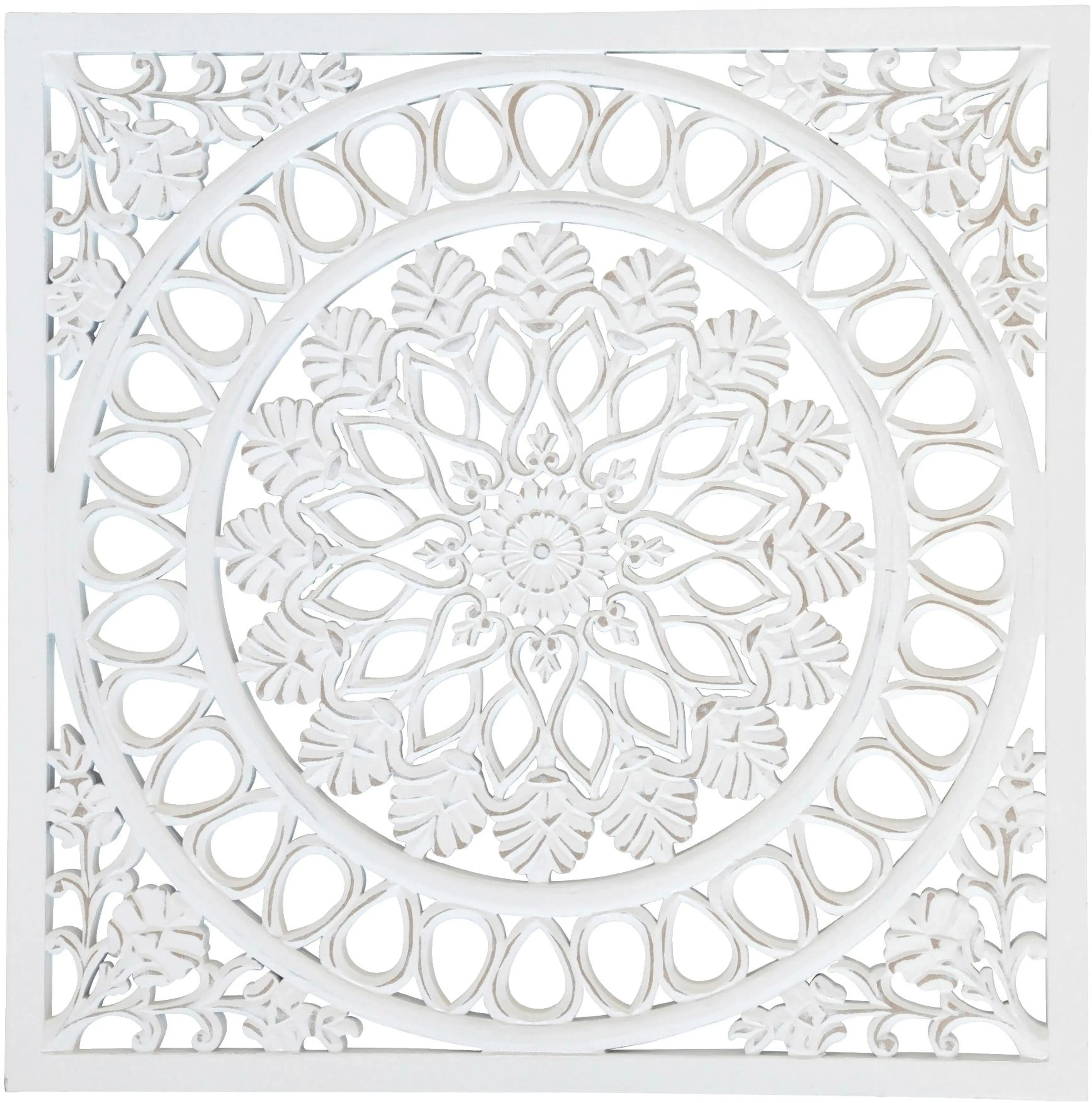 Ornamentti taulu 40x40 cm valkoinen