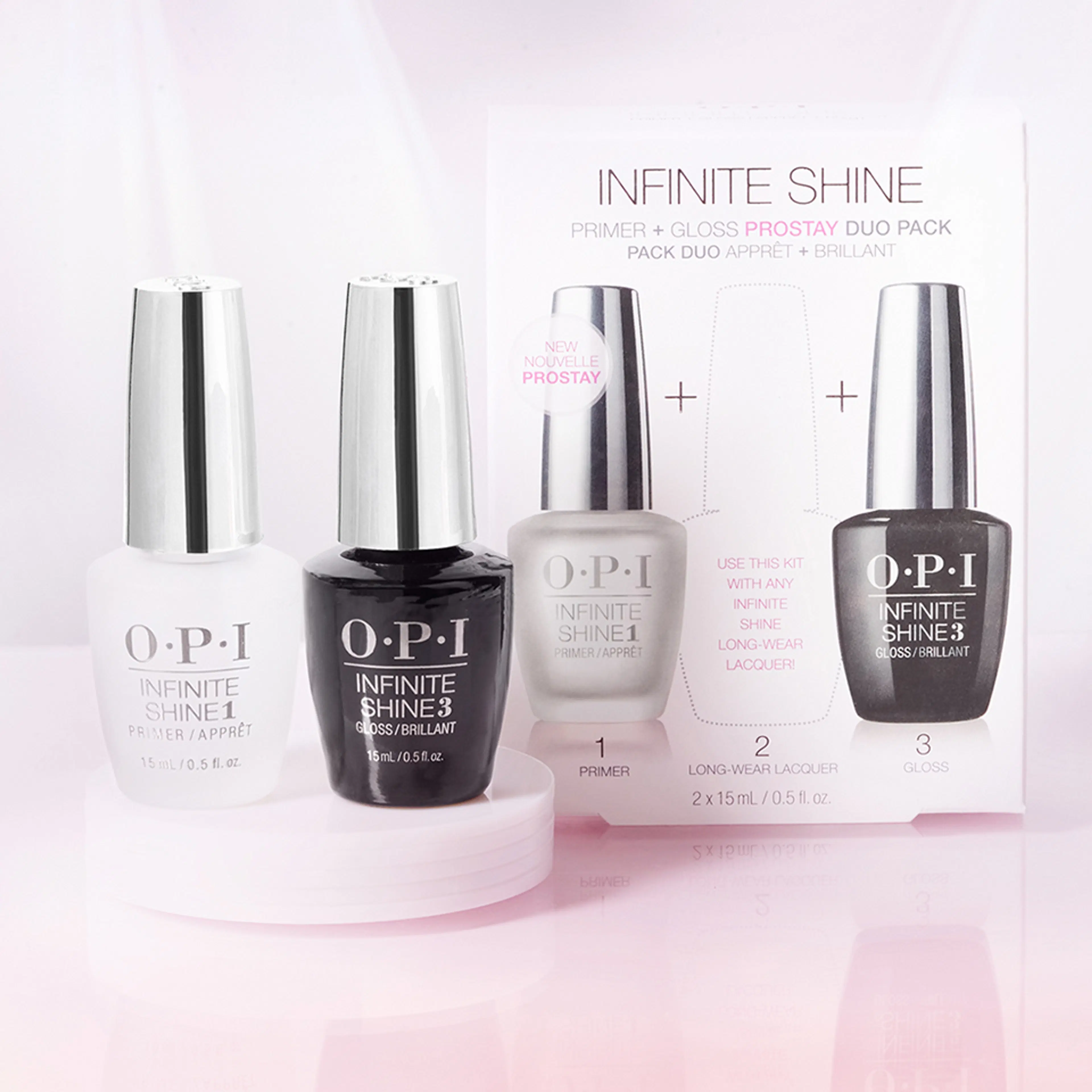 OPI Infinite Shine 2.0 Base & Top coat Duo Pack pakkaus 2x15ml