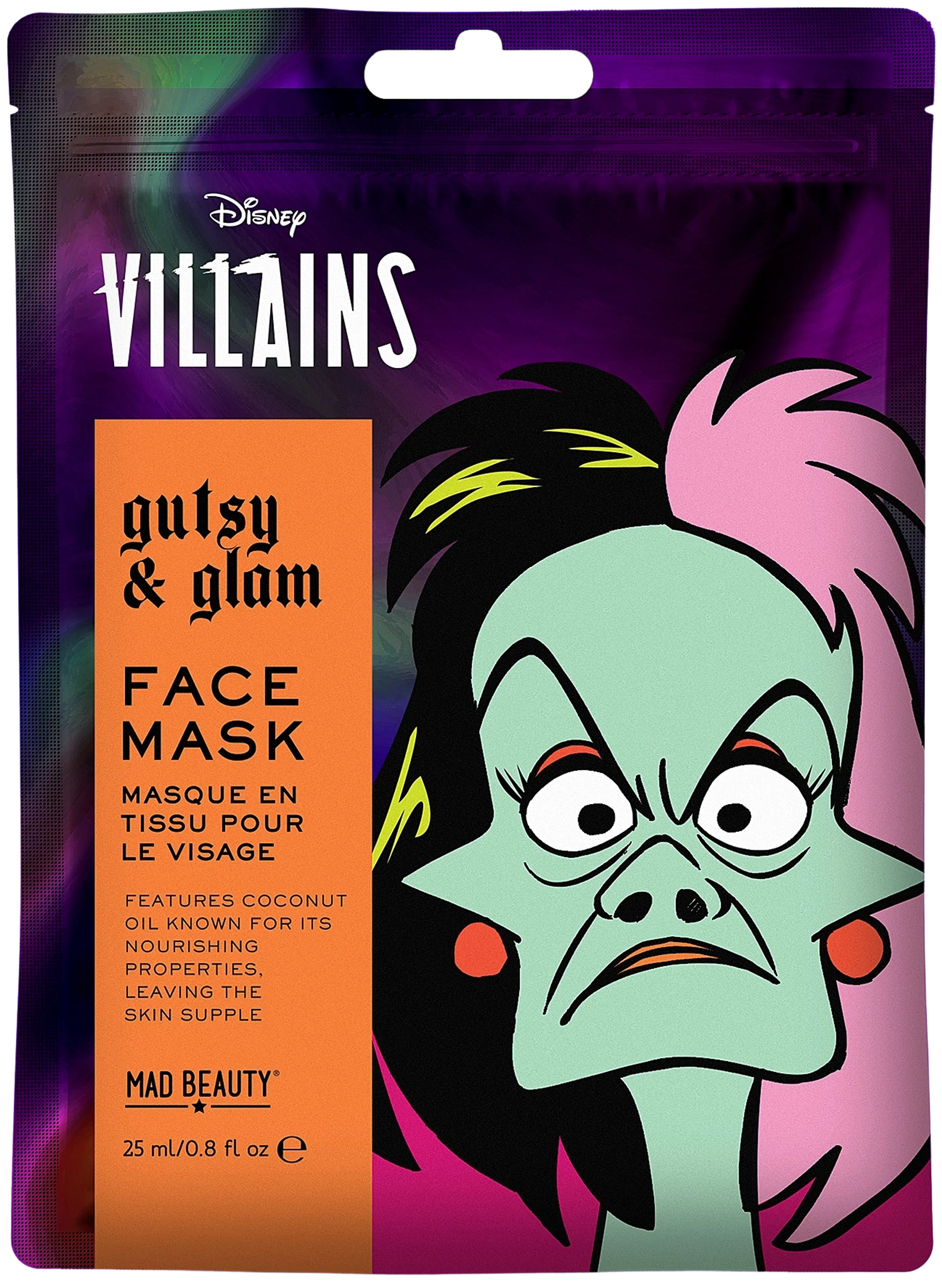 Mad Beauty POP Villains Face Mask Cruella -Kasvonaamio