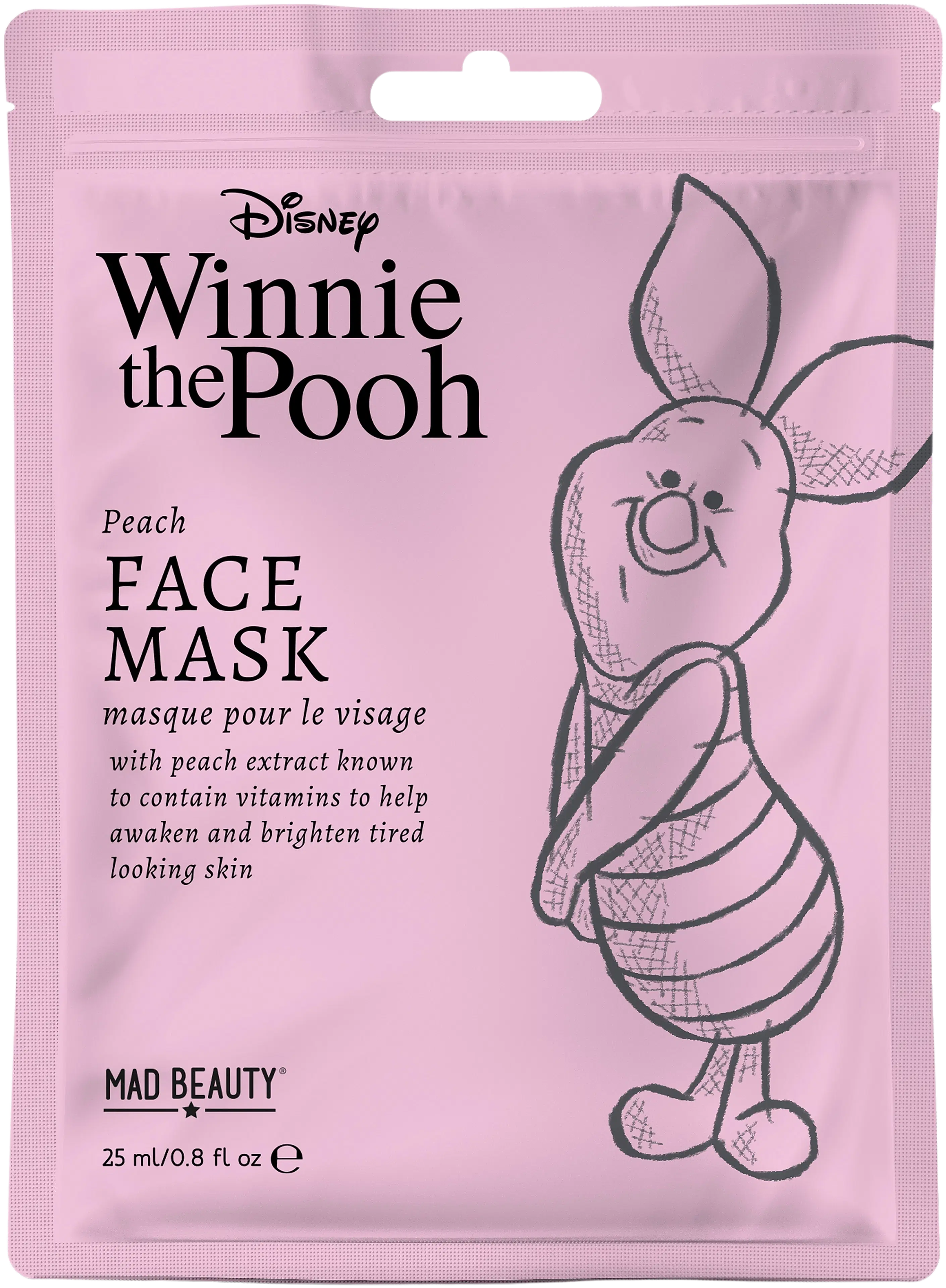 Mad Beauty Winnie The Pooh Piglet Sheet Face Mask -kangasnaamio