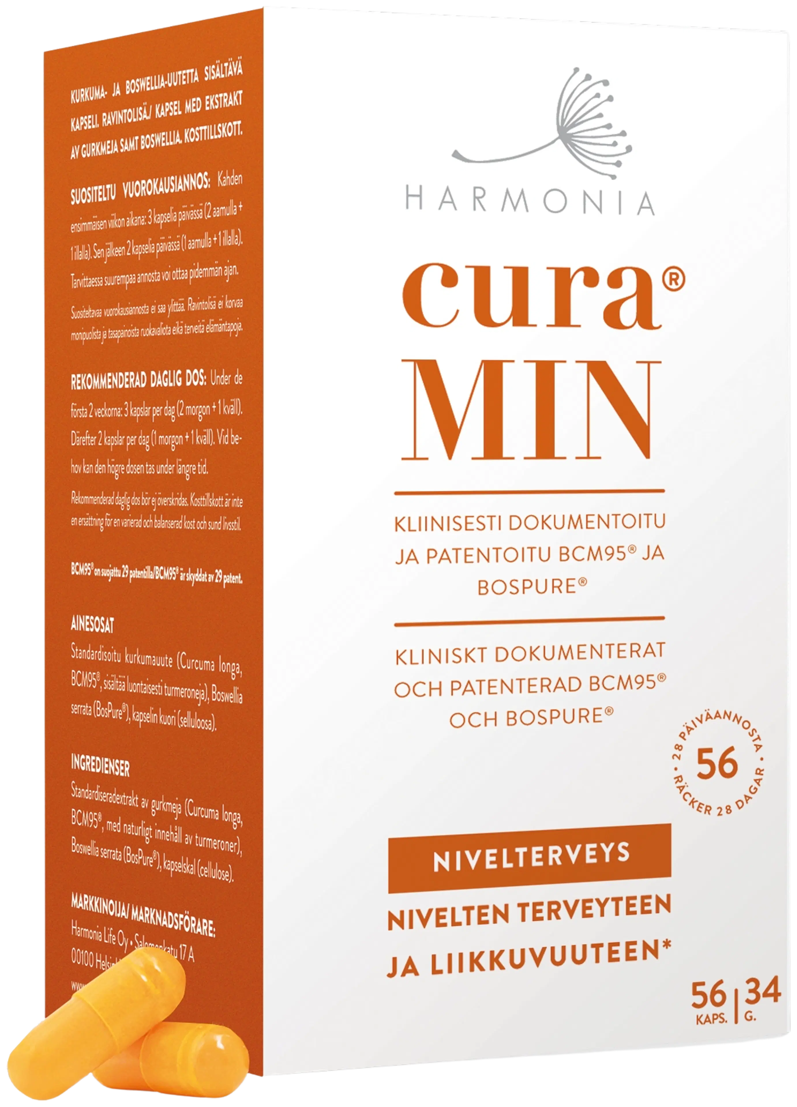 Harmonia curaMIN 56 kapselia /34g
