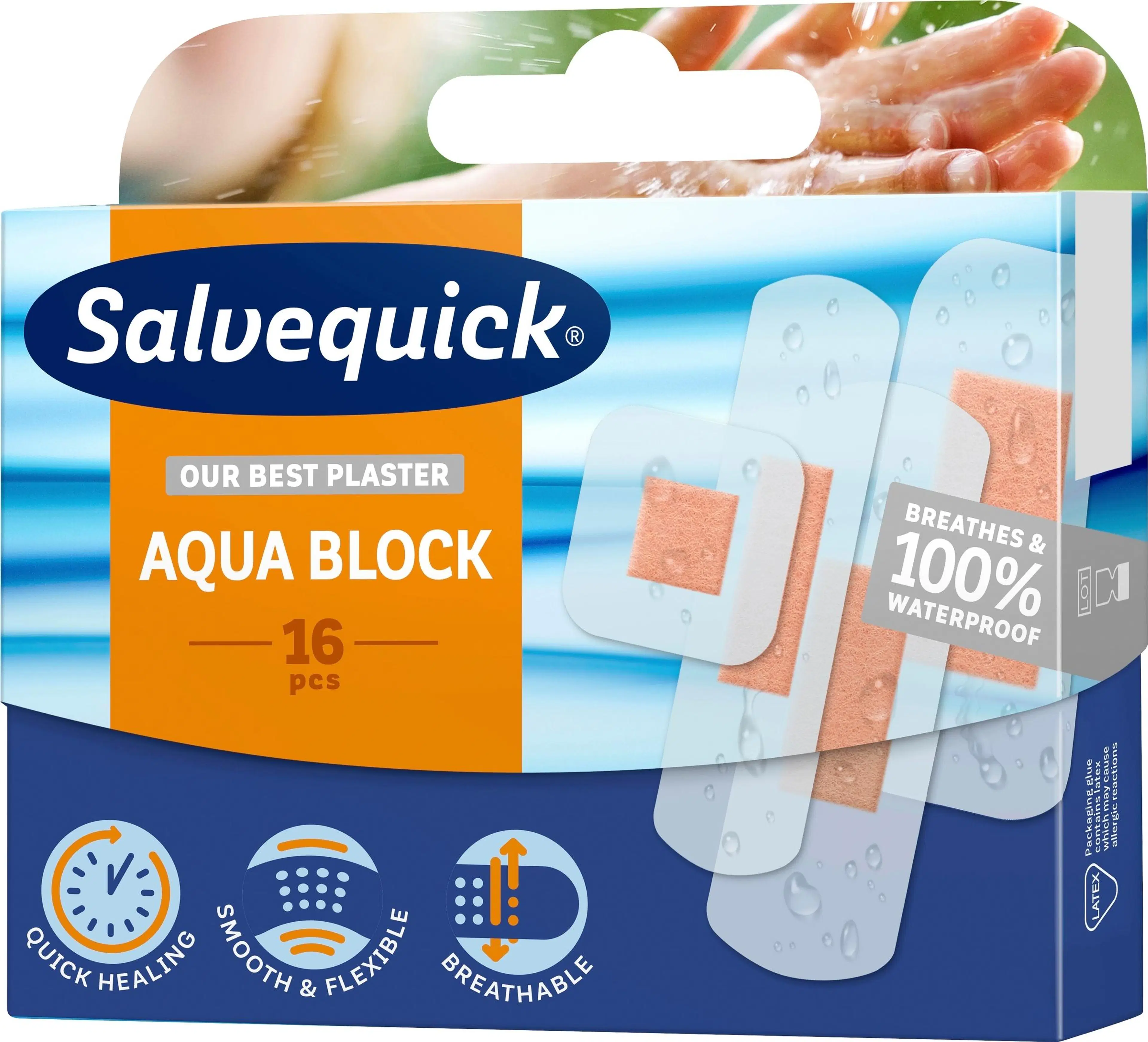 Salvequick Aqua Block laastari 16kpl