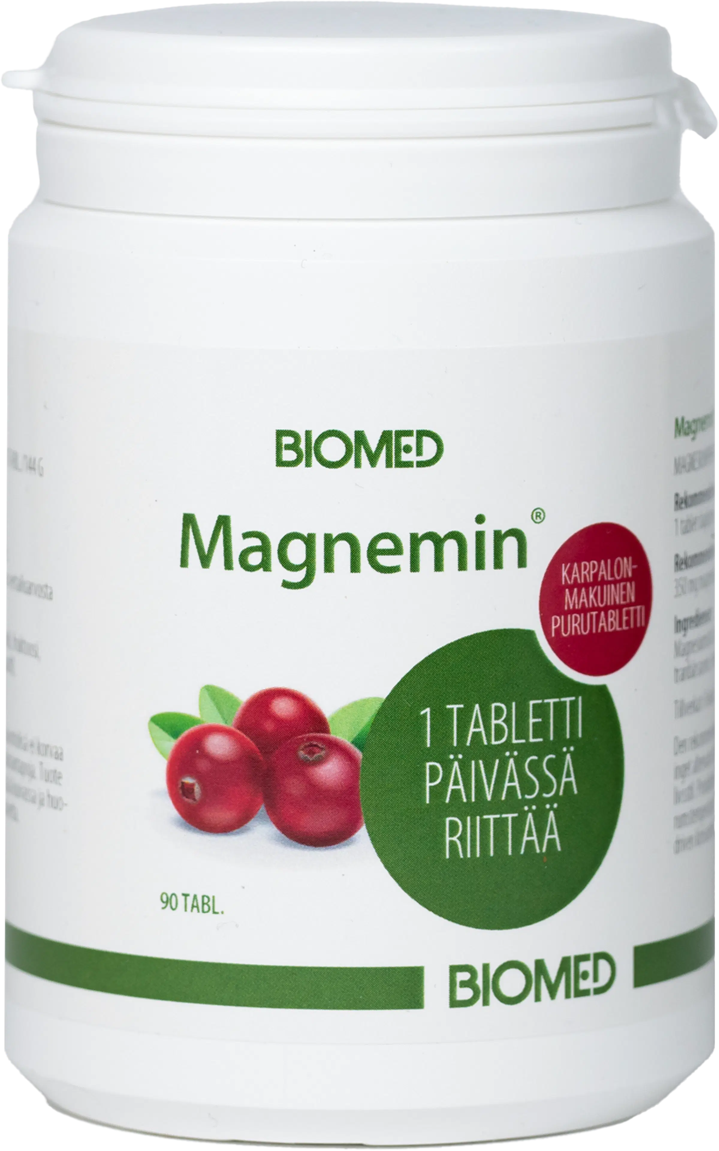 Biomed Magnemin karpalo magnesium purutabletti 90 tabl.
