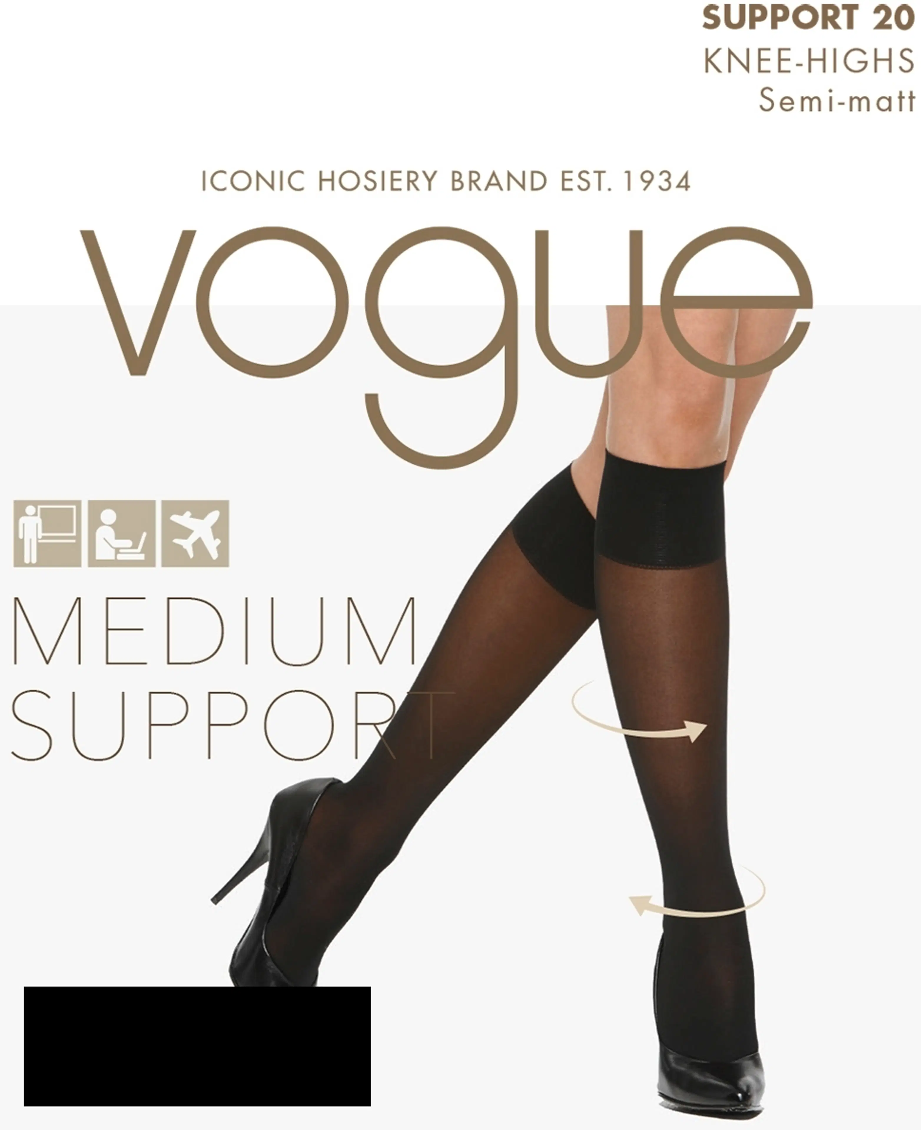 Vogue Support Knee polvisukat 20 den