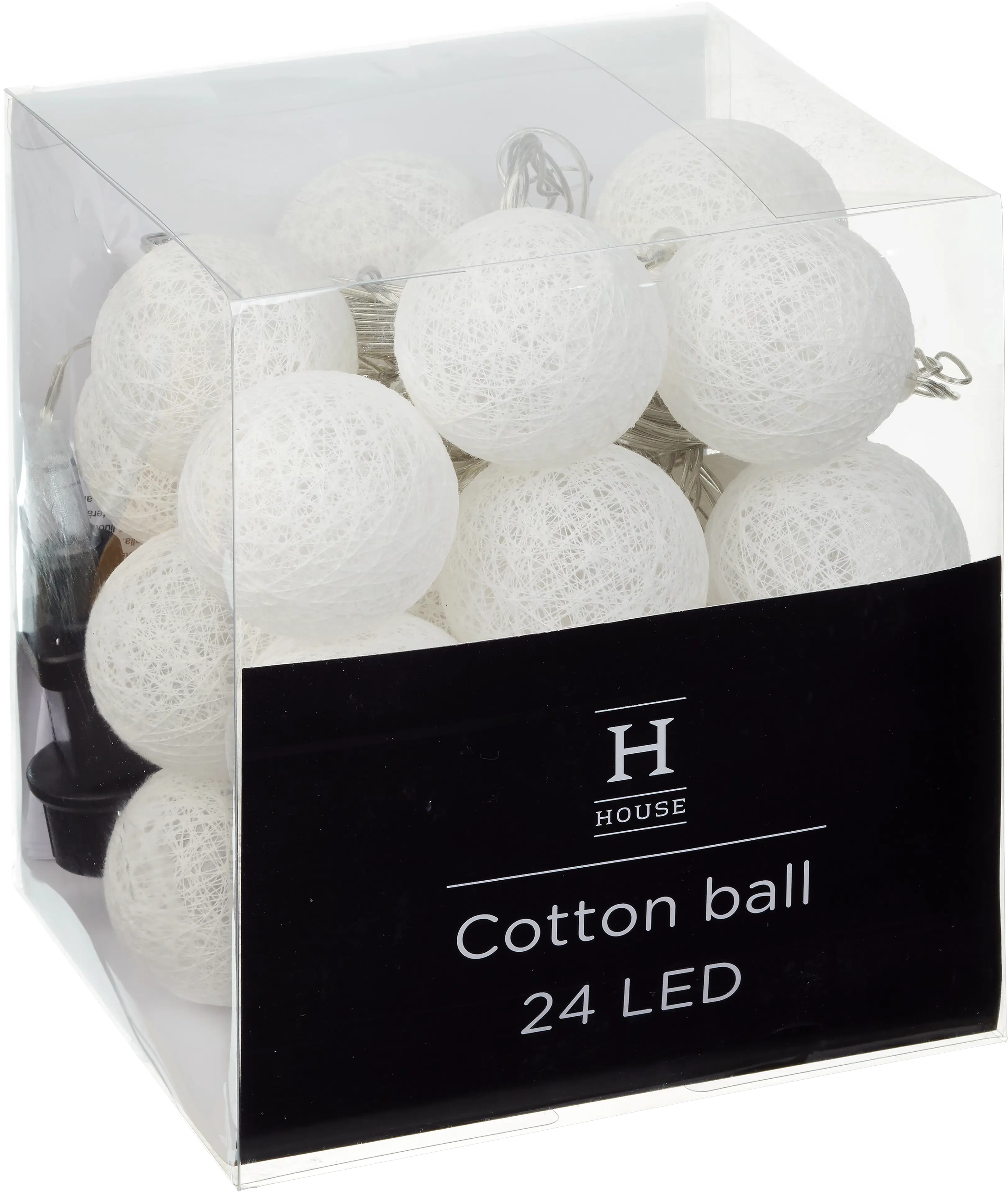 House Cotton ball ulkovalosarja 24 LED IP44, valkoinen