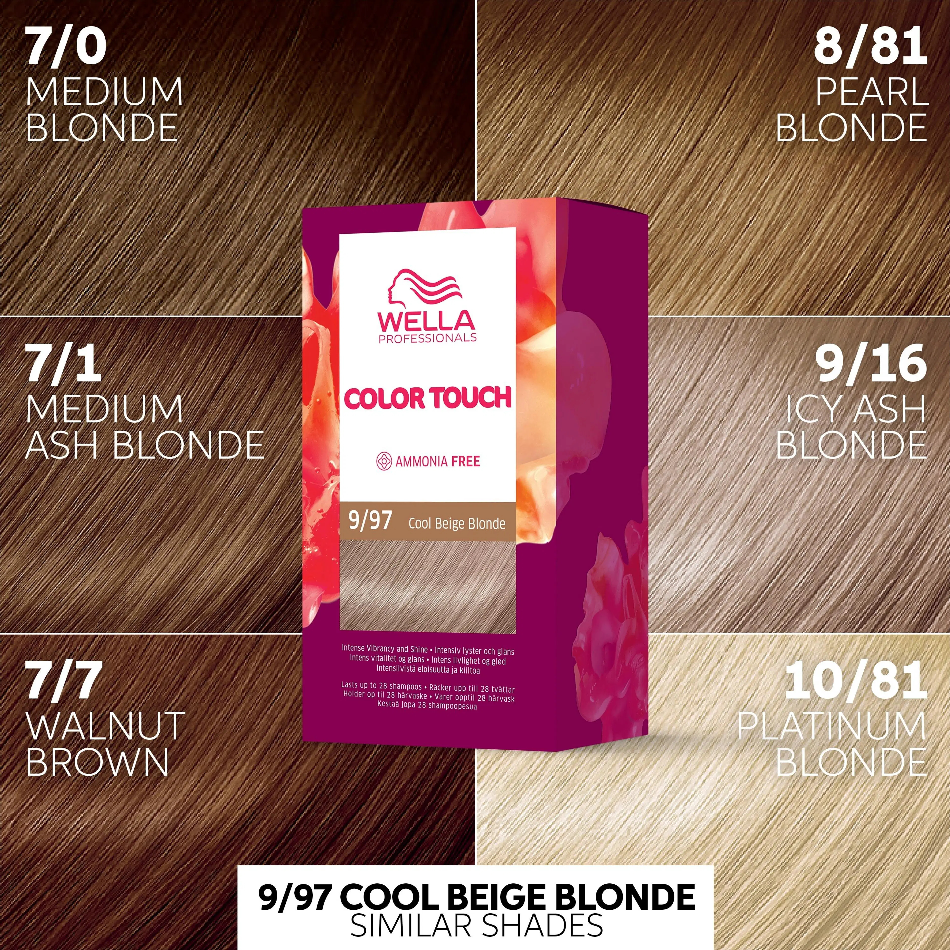 Wella Professionals Color Touch Rich Natural Cool Beige Blonde 9/97 kotiväri 130 ml