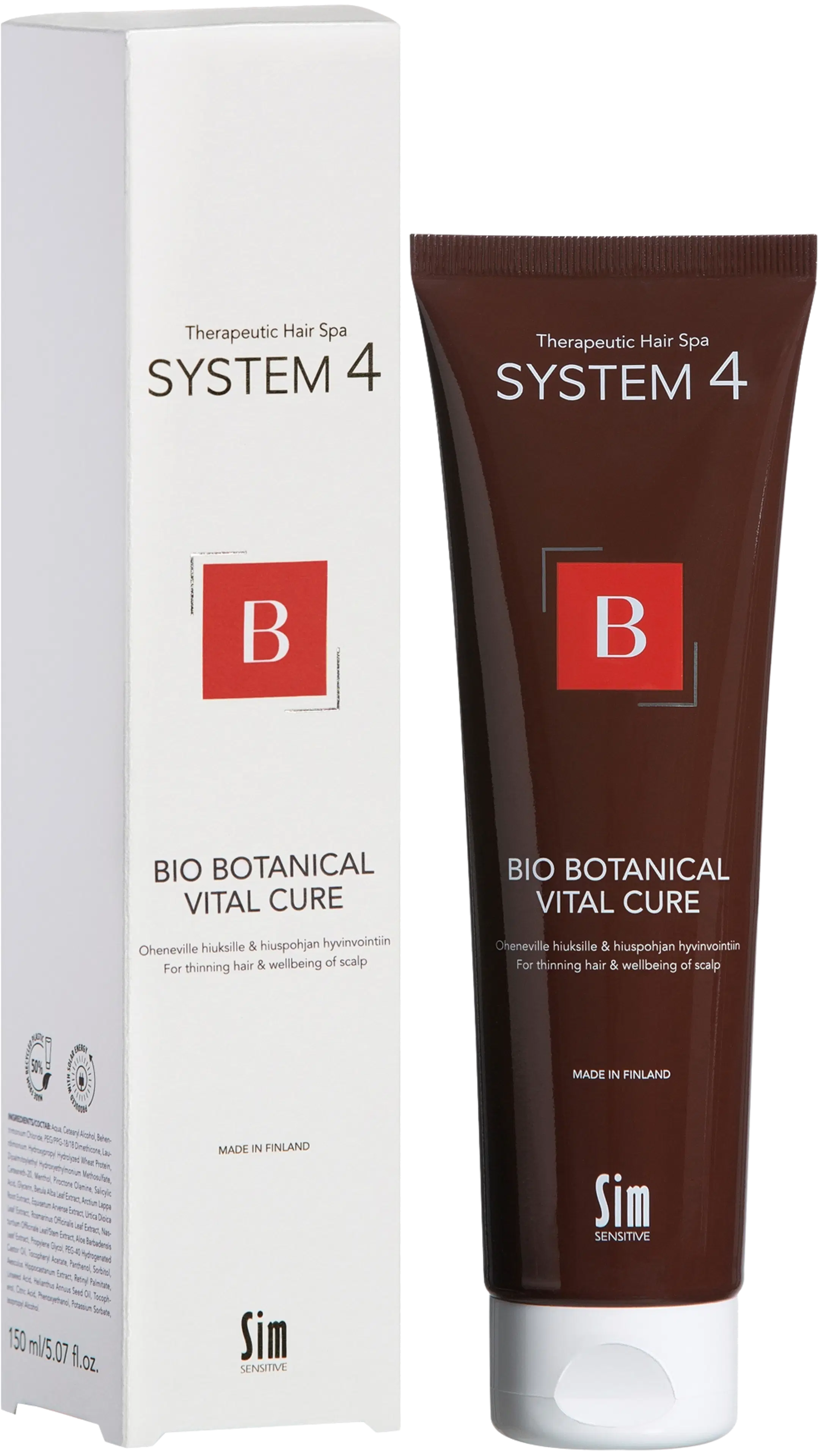 Sim Sensitive System4, B Bio Botanical Vital Cure hoitoaine 150 ml
