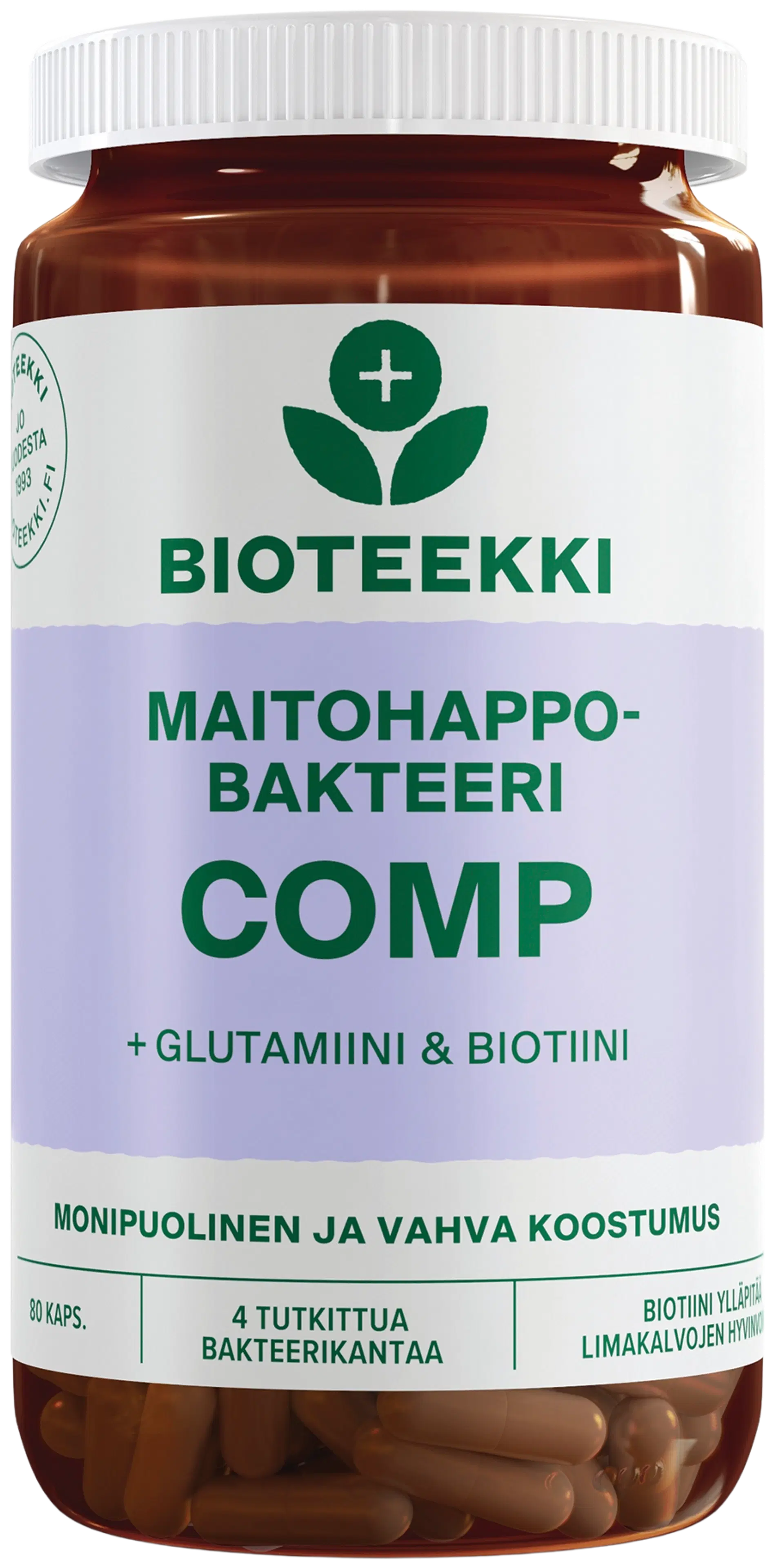 Bioteekki Maitohappobakteeri Comp 80 kaps.