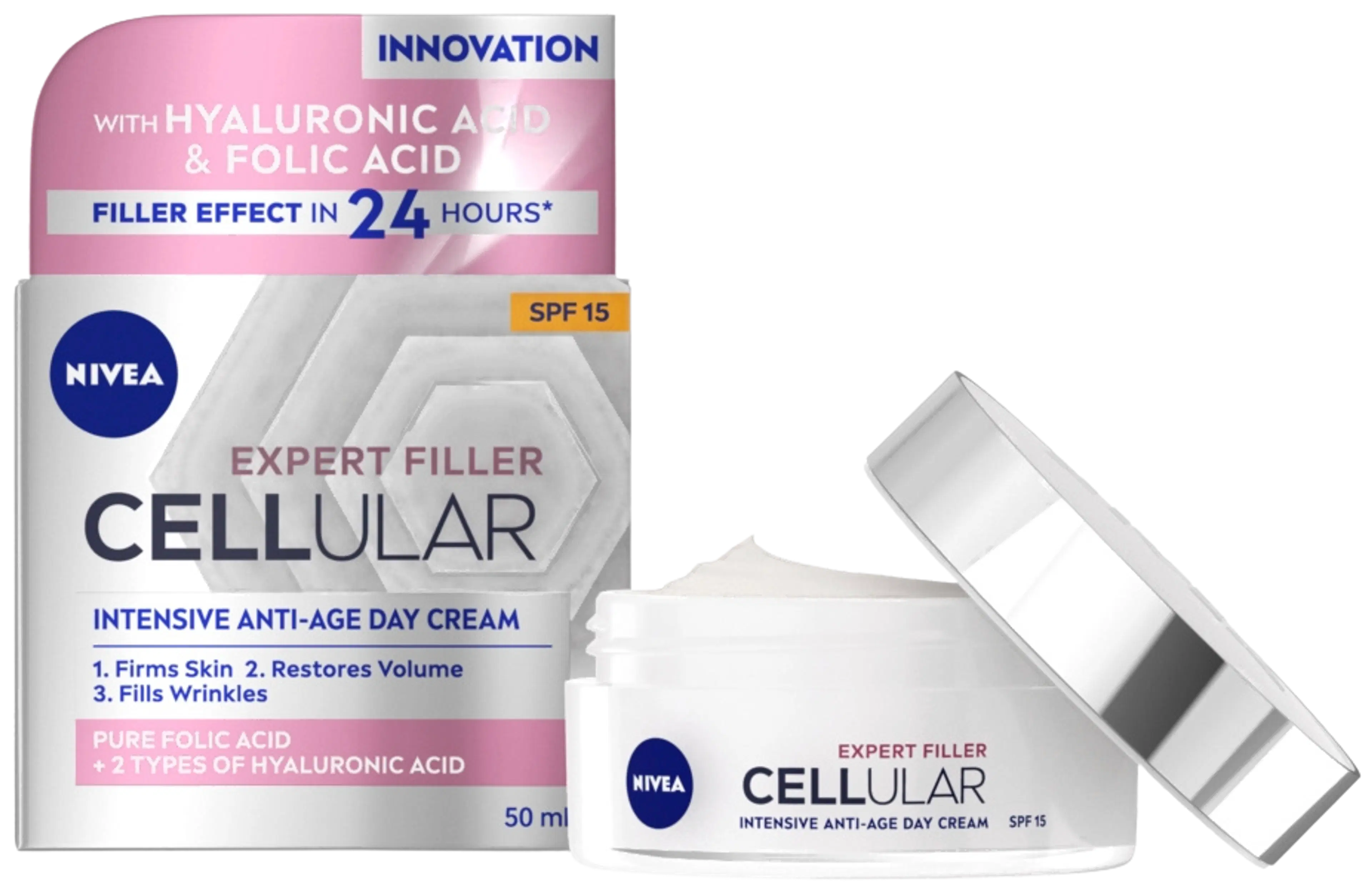 NIVEA 50ml Cellular Expert Filler Intensive Anti-Age Day Cream SK15 -päivävoide
