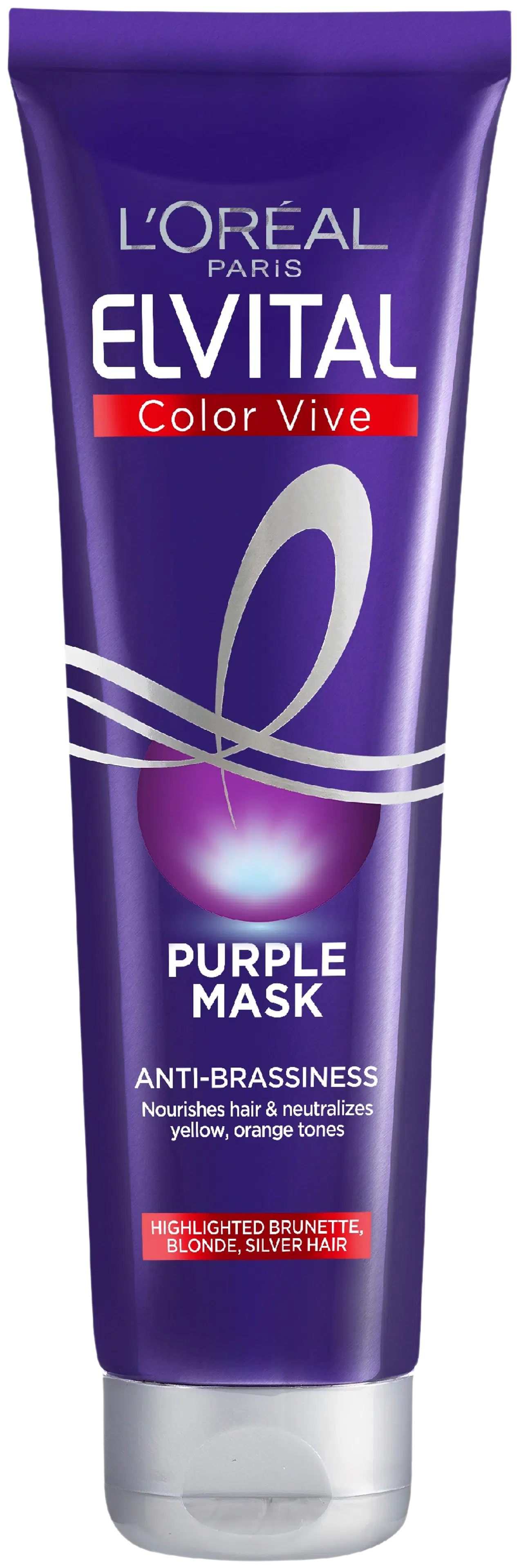 L'Oréal Paris Elvital Color Vive Purple violetinvärinen hopeanaamio 150ml
