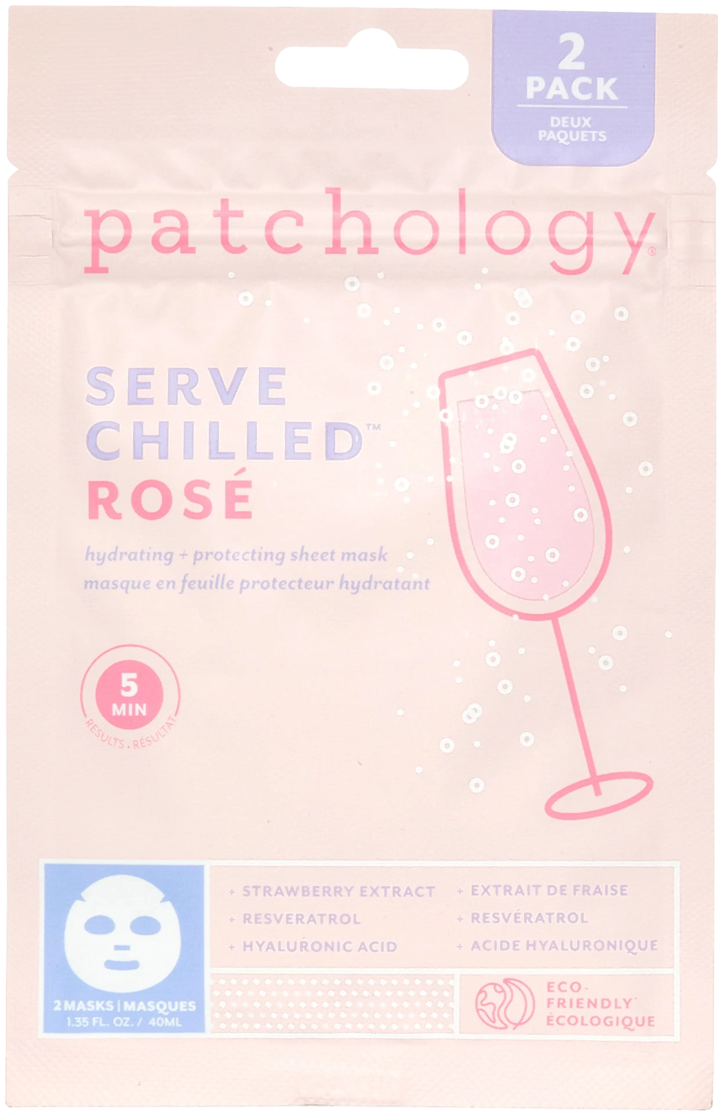 Patchology Serve Chilled Rose Sheet Mask -kangasnaamio 2kpl