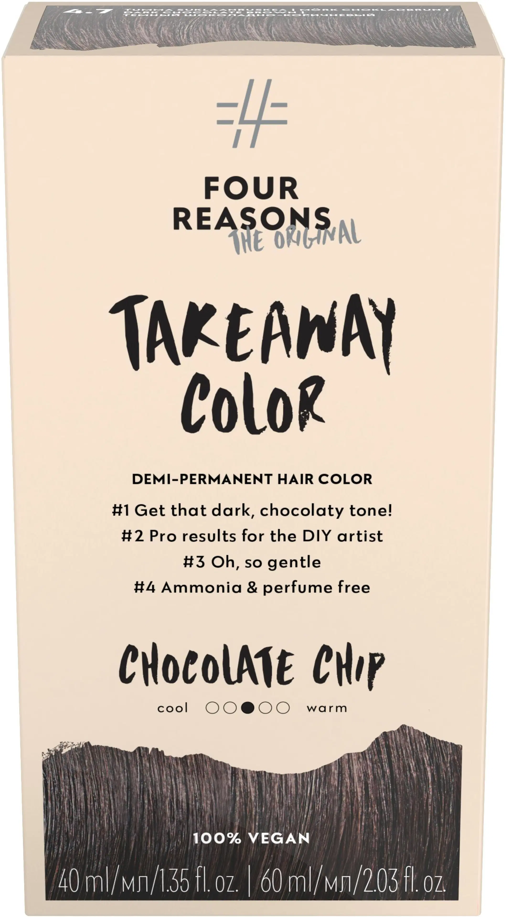 Four Reasons Original Takeaway Color 4.7 Chocolate Chip kestosävyte