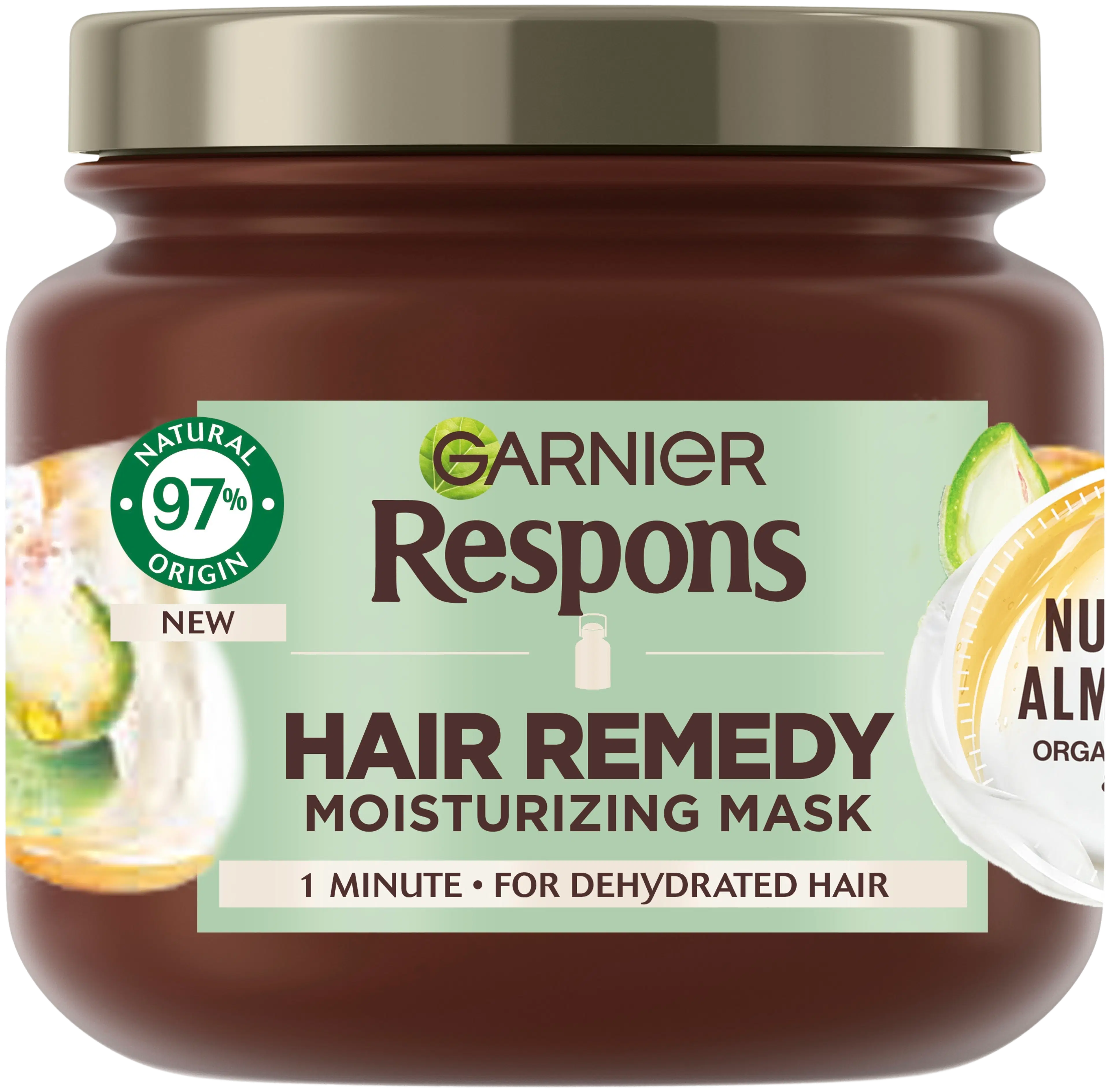 Garnier Respons Nourishing Almond Milk hiusnaamio kosteutta kaipaaville hiuksille 340 ml