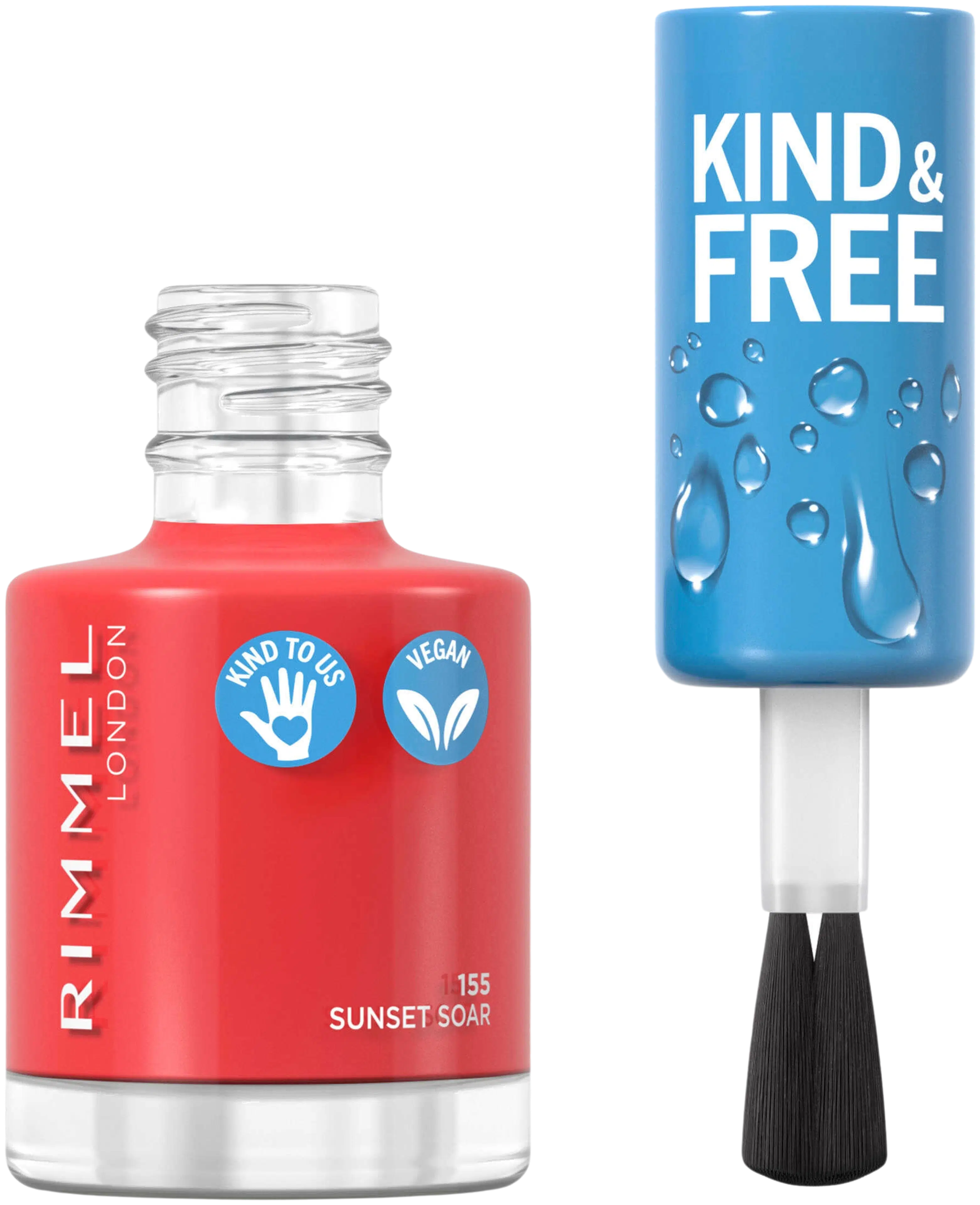Rimmel Kind & Free Clean Nail Polish 8ml, 155 Sunset Soar kynsilakka