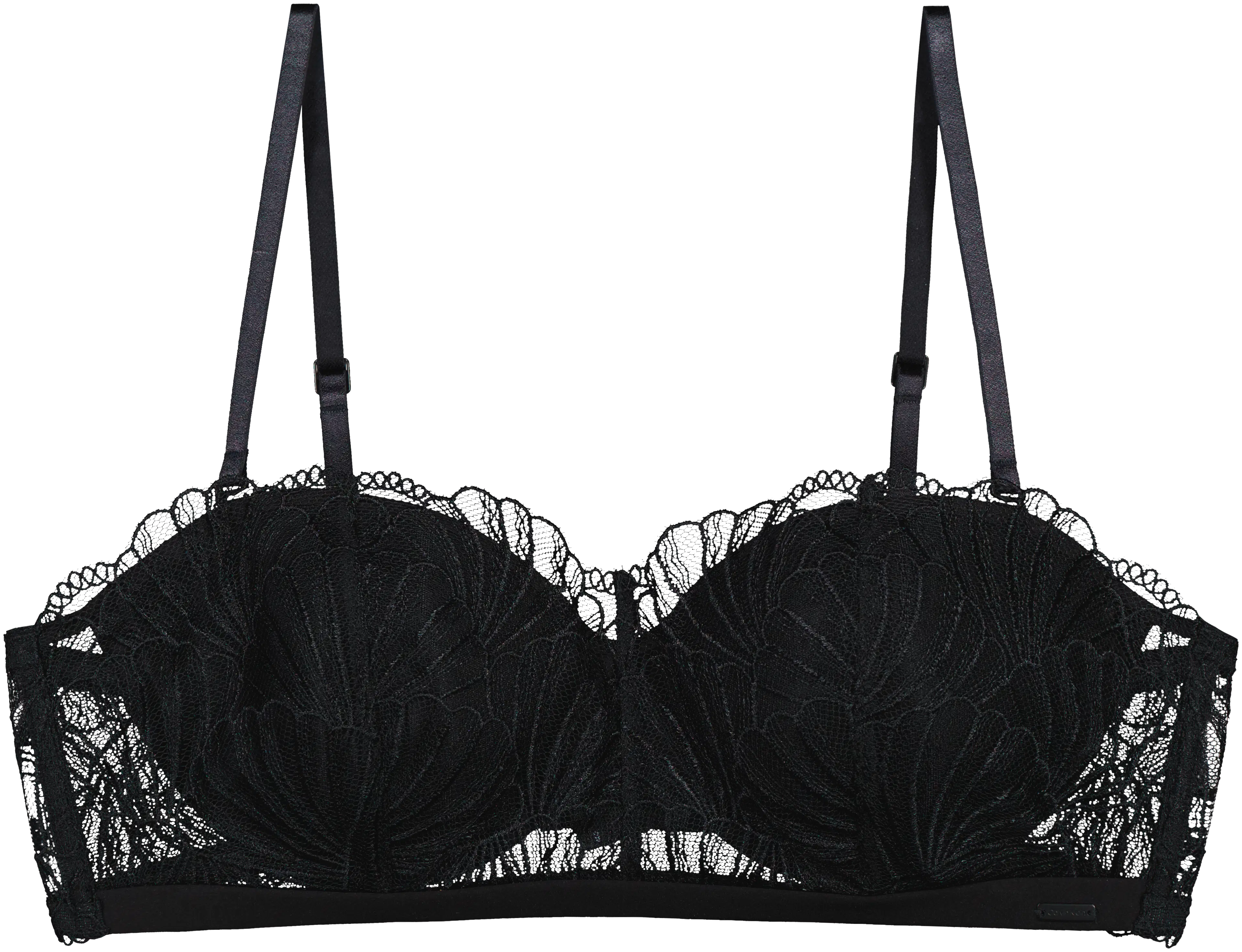 Calvin Klein CK Black Embroidery Lightly Lined bandeauliivit