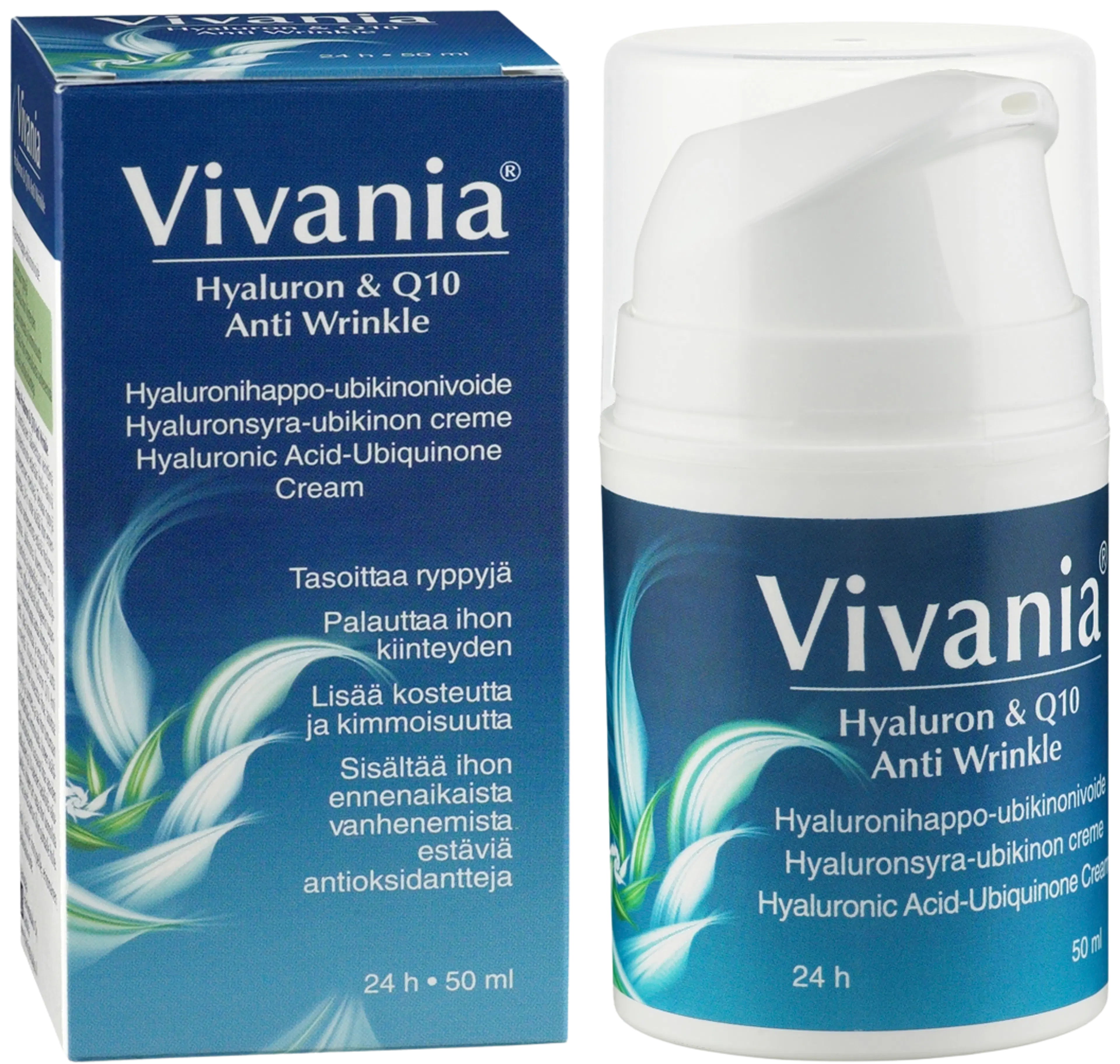 Vivania Hyaluron & Q10 Anti Wrinkle hyaluronihappo–ubikinonivoide 50 ml