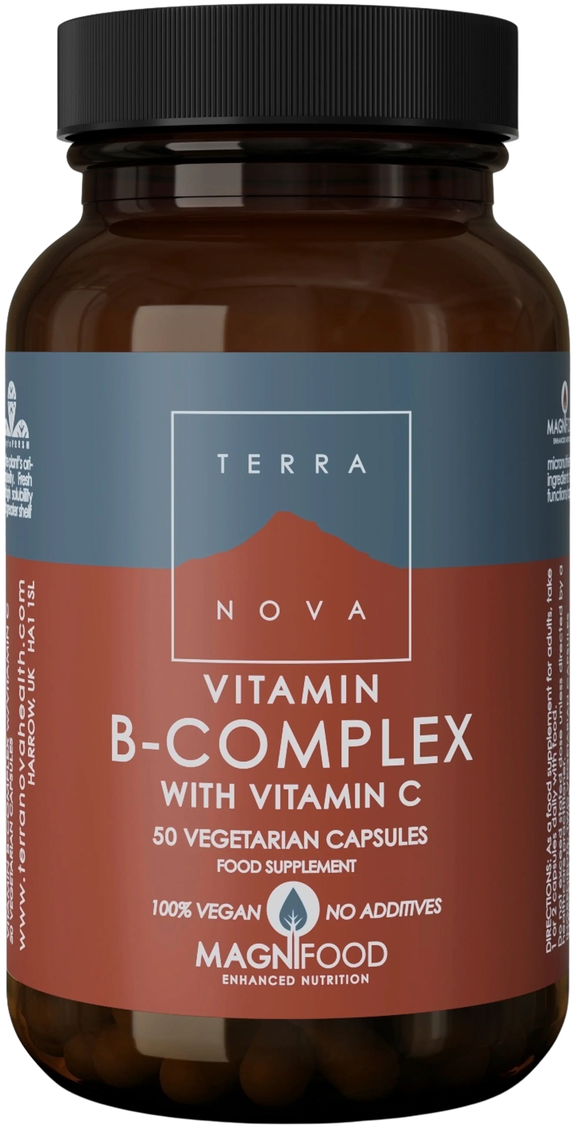 Terranova B-Complex+C vitamiini ravintolisä 50 kaps.