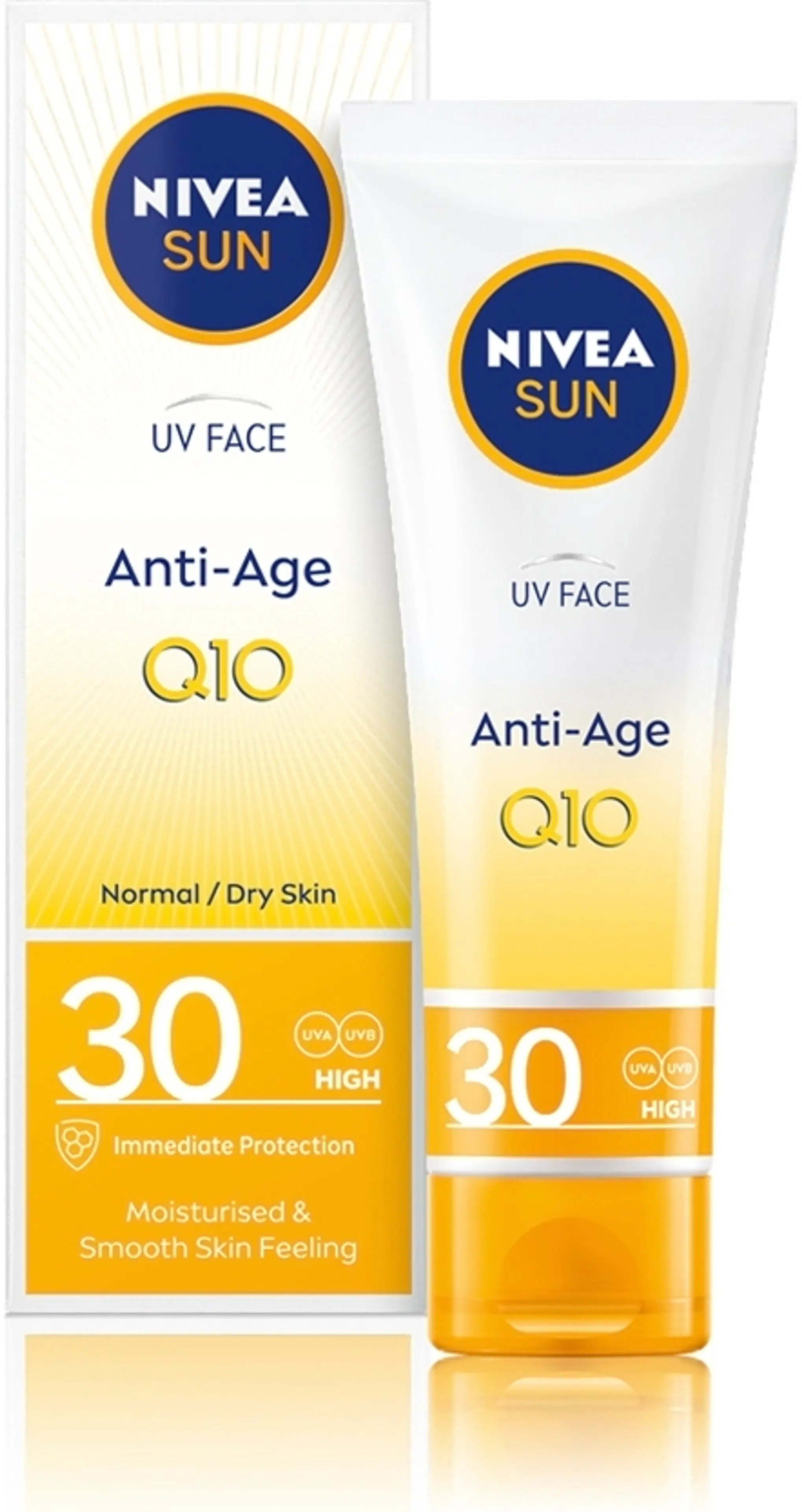 NIVEA SUN 50ml UV Face Anti-Age Q10 SK30 -aurinkovoide