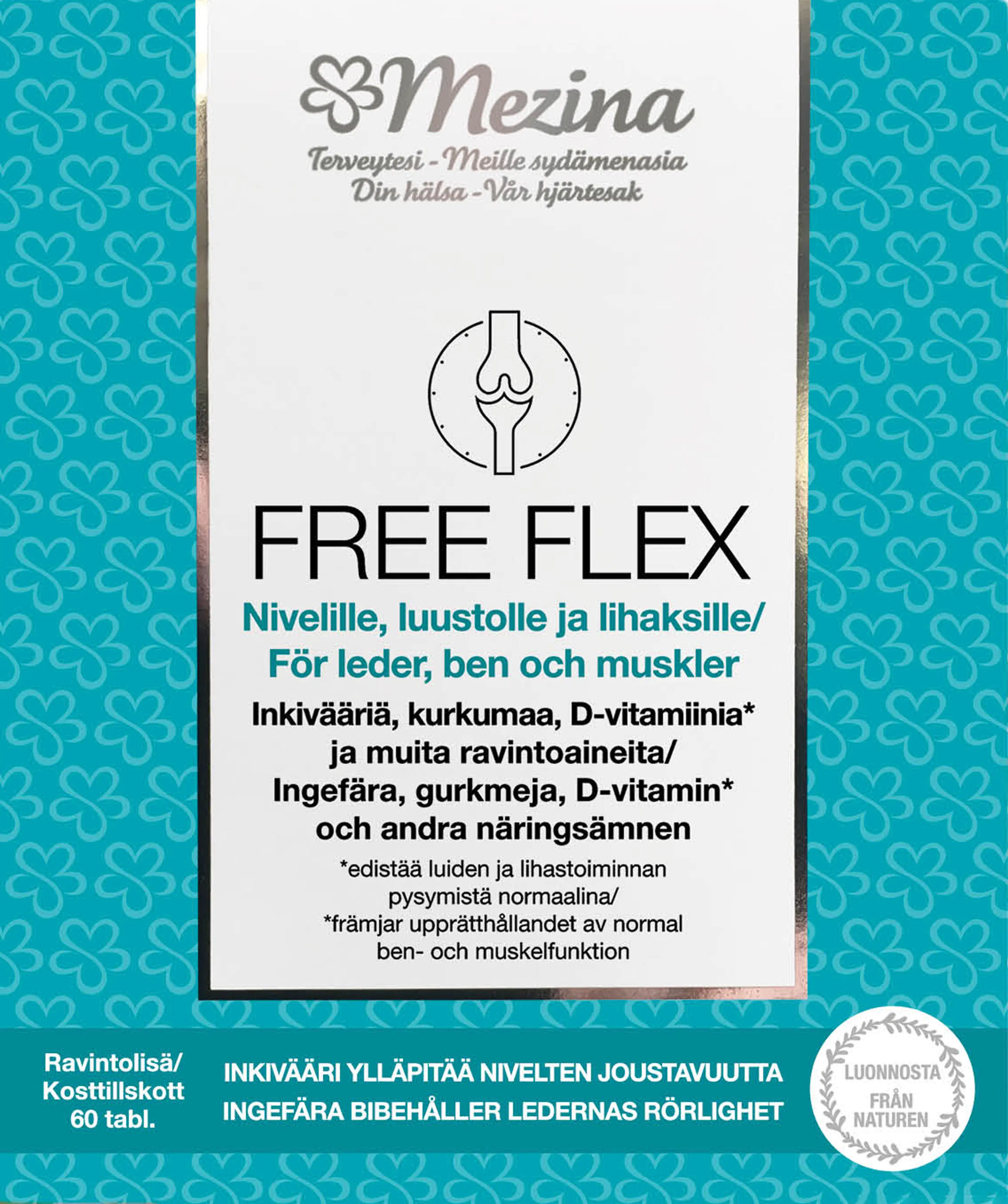 Mezina Free Flex kondroitiini-kasviuute-vitamiinivalmiste 60 tabl.