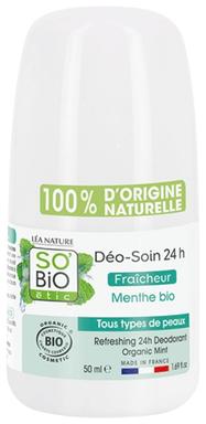 Rulldeodorant So Bio 24h orgaaniline münt 50ml