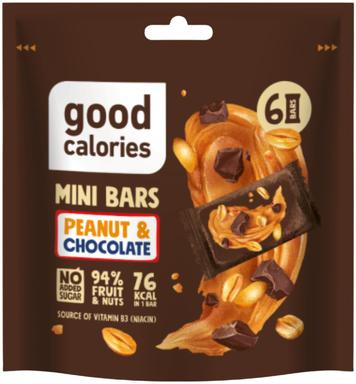 Mini batoonid GOOD CALORIES pähkli ja šokolaadiga 18gx 6