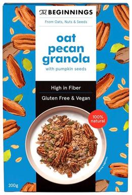 Beginnings vegan kaera müsli pekaanipähklitega 200g