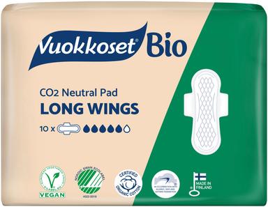 Vuokkoset Bio Long hügieeniside 10 tk