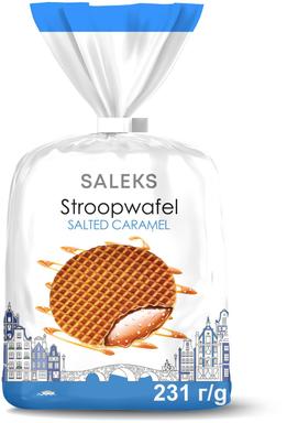 Saleks vahvel stroopwafel soolakaramelli 231g