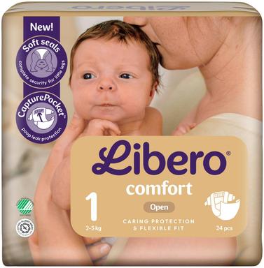 Libero Comfort S1 teipmähkmed 24tk, 2-5kg