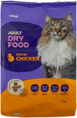 Coop kuivtoit kassidele kanaga 2kg