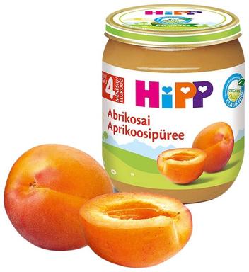 Hipp aprikoosipüree 125 g, alates 4-elukuust, gluteenivaba