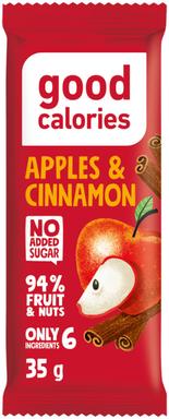 Energia datlibatoon GOOD CALORIES kuivatatud õunte, india pähklite ja kaneeliga , 35g