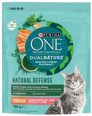 ONE Dual Nature kuivtoit steriliseeritud kassile 750g lõhe-spirulina