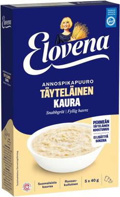 Elovena rikkalik ja pehme kiirkaerahelbepuder, 5 x 40g