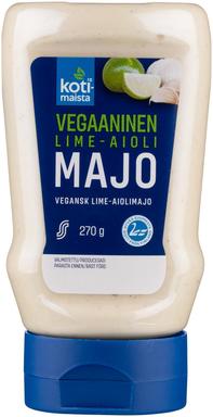 Kotimaista vegan küüslaugumajonees laimiga, 270g
