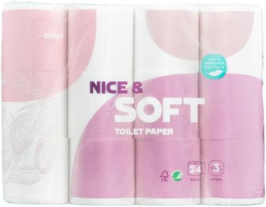 WC-paber Coop Nice ja Soft 3-kihiline 24 rulli