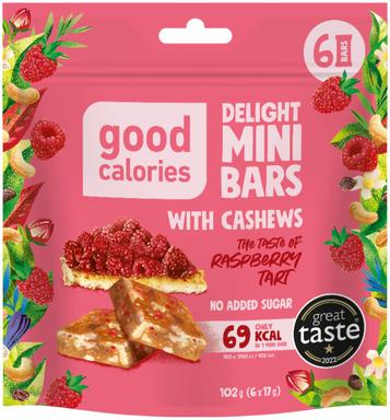 Mini batoonid GOOD CALORIES vaarikakoogi maitselised 17gx 6