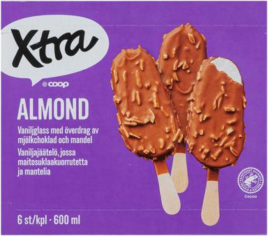 Xtra Mandli Pulgajäätis 6 X 100 ml