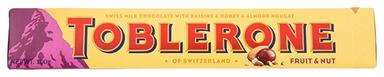 Toblerone piimašokolaad 100g puuvija&pähkli