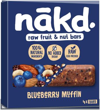Nakd toorbatoon mustika muffini maius multipakk 4x35g