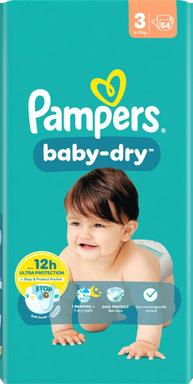Pampers Baby Dry teipmähkmed 3, 6-10 kg 54tk