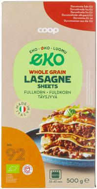 Coop mahetoodetud täisteralasanjeplaadid 500g