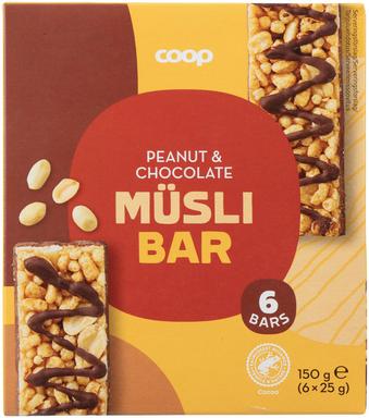 Coop müsli batoon šokolaadi-pähkli 6 tk 150g