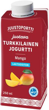 Juustoportti mangomaitseline türgipärane joogijogurt, laktoosivaba, 250 ml